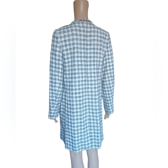 Weekend Max Mara Womens Houndstooth  Jacket Fringed Coat With Pockets Size 6 - Picture 3 of 9